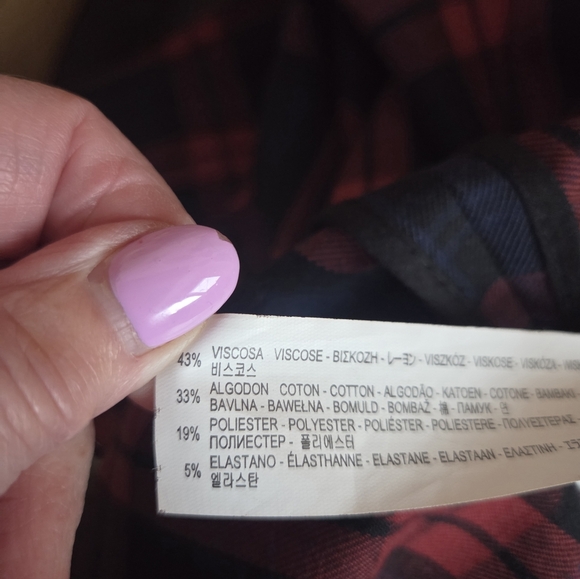 Zara Red Plaid Pencil Skirt - Picture 6 of 6